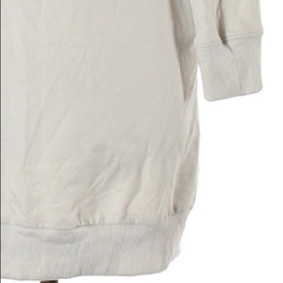 No Comment size L light grey long sleeve shift sweatshirt dress w ties on arms - Picture 13 of 13